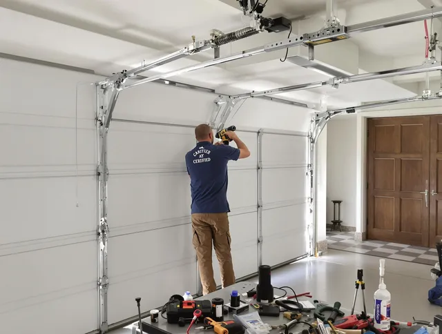 Kendall Garage Door Repair certified technician performing precision garage door repair in Kendall